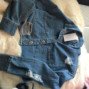 Jean crop top
